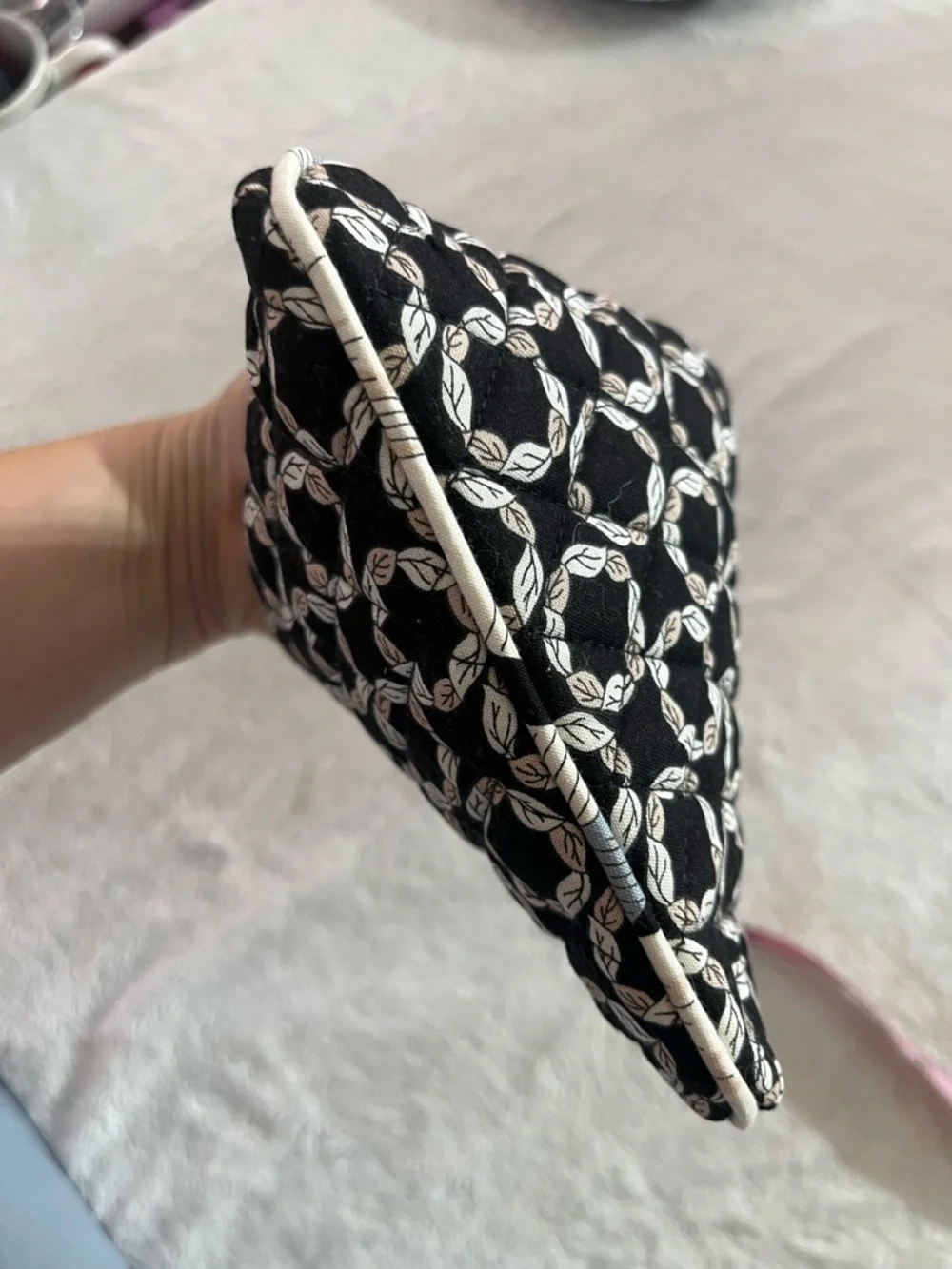 Vera Bradley Camellia Floral Cosmetic Duo Set Travel Pouches Small Zipper Bags